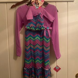 NWT What a Doll! Girls dress with matching doll dress